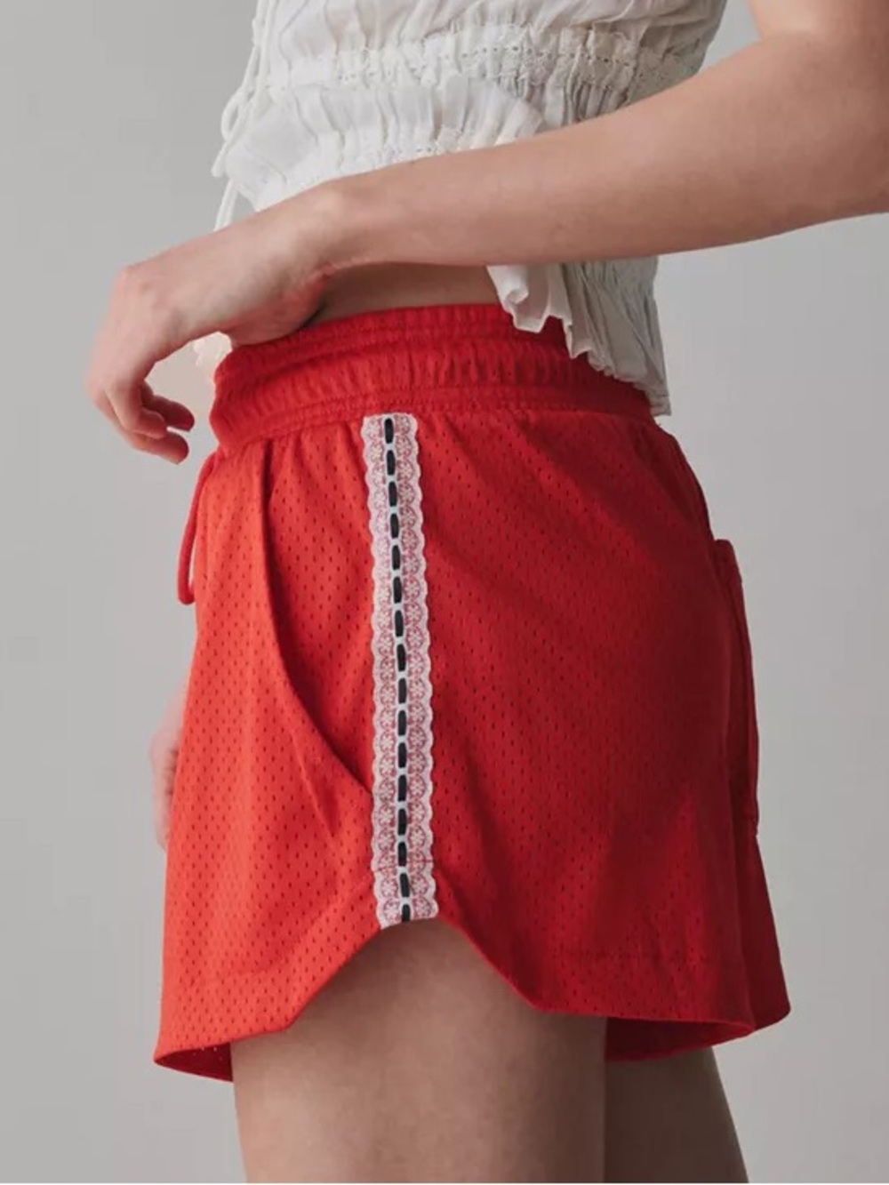 NWOT UO BDG On The Court Lace Trim Track Short
